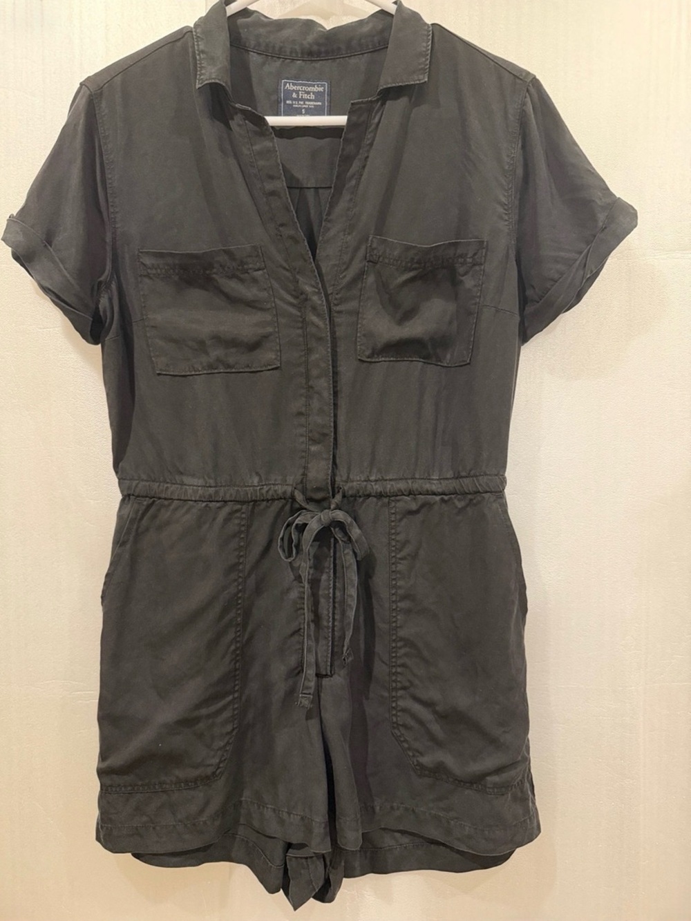 Abercrombie & Fitch Charcoal Short Utility Romper Size S